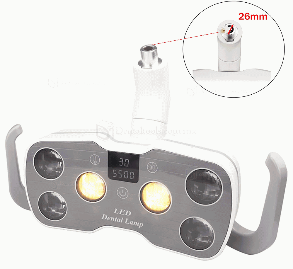 KY KY-P157 L&aacute;mpara dental de 6 LEDs con luz fr&iacute;a y c&aacute;lida y conexi&oacute;n de 26mm